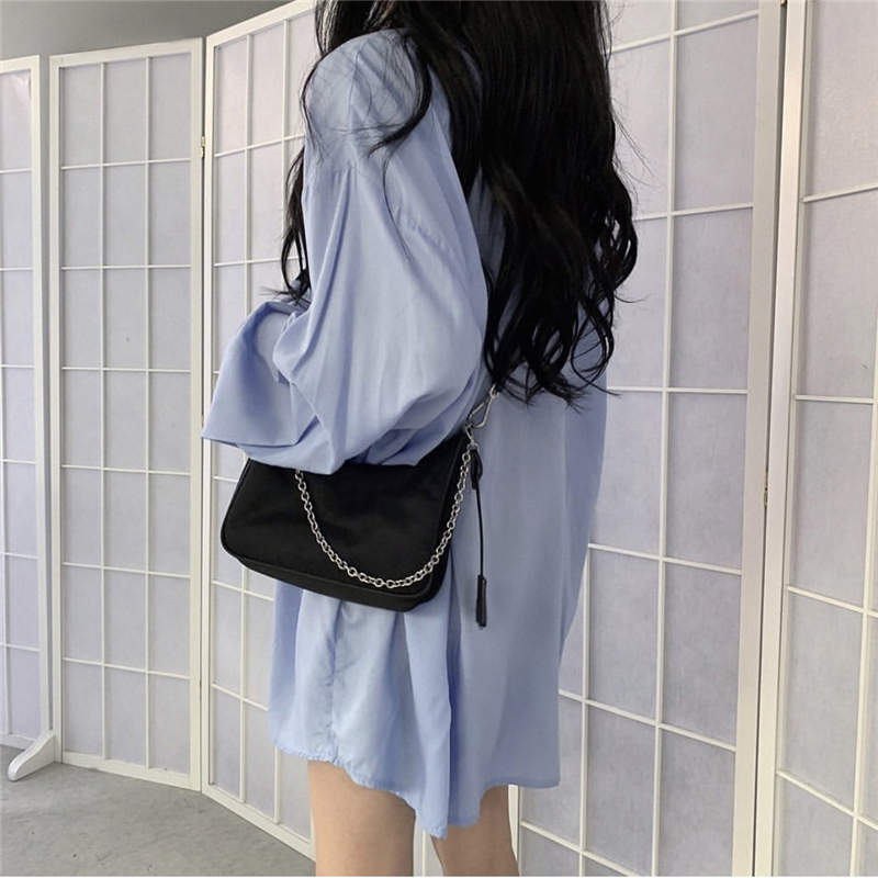Fashion sense blue long sleeve loose shirt for women