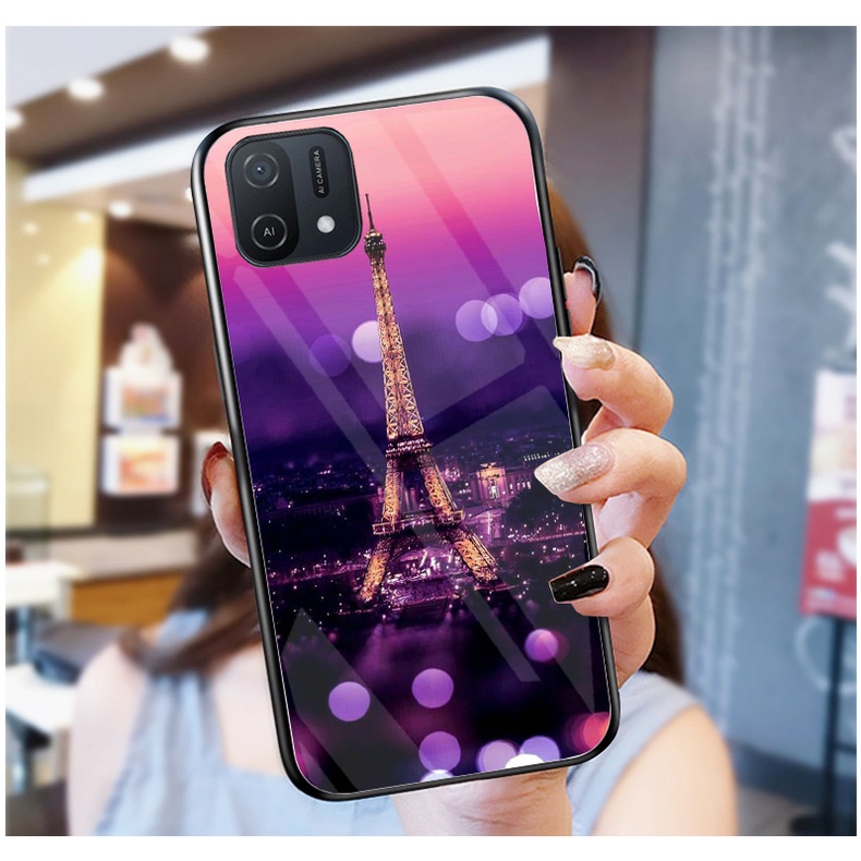 Ốp Lưng OPPO A16K mặt kính cường lực cao cấp