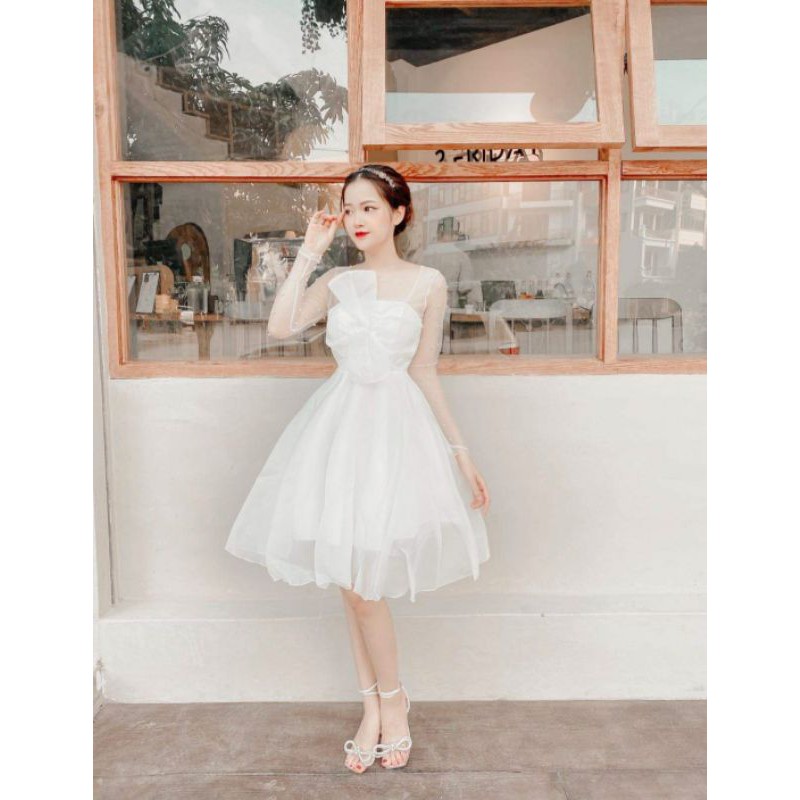 Váy prom nơ lệch tay ngọc | BigBuy360 - bigbuy360.vn