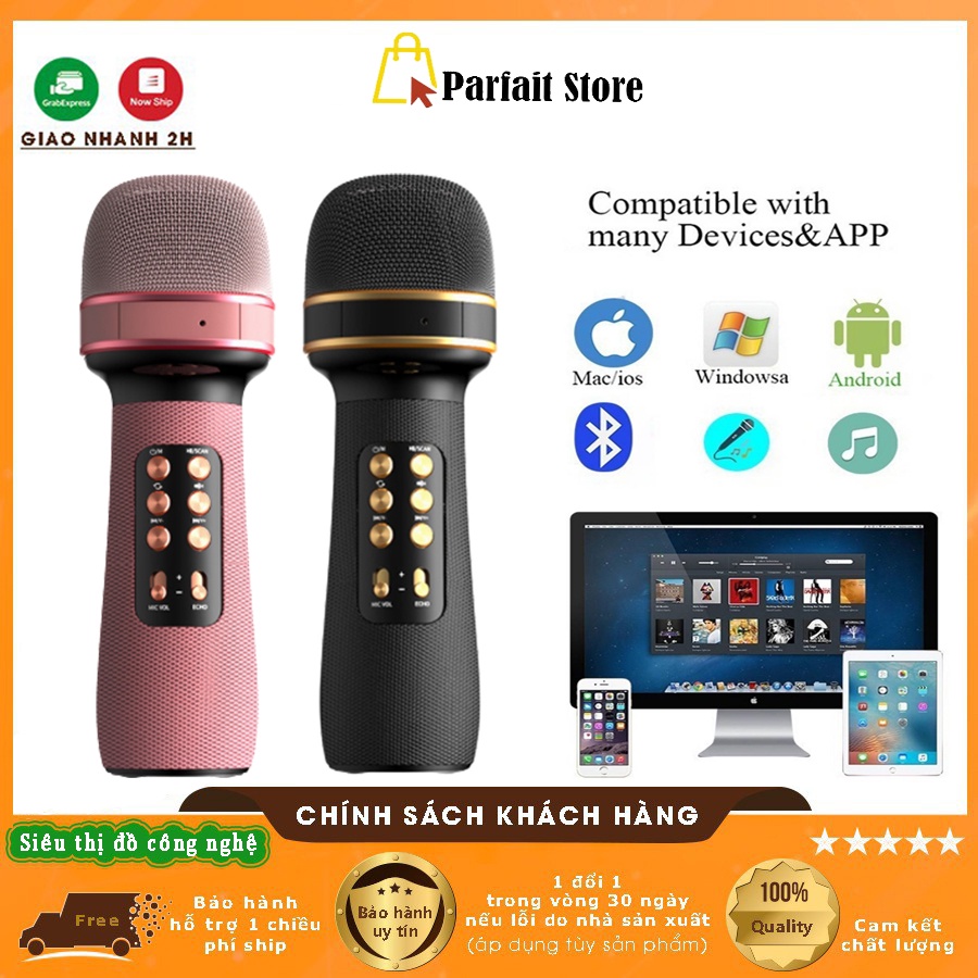 Micro Hát Karaoke Bluetooth WS-898 Siêu Hot - Loa Bluetooth Kèm Micro Karaoke Không Dây Công Nghệ Mới, Âm Thanh Cực Hay