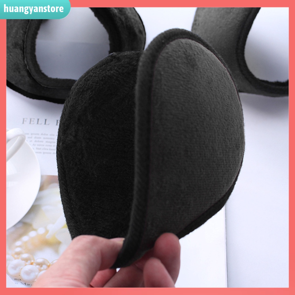 HY| Unisex Black Earmuff Winter Ear Muff Wrap Band Warmer Grip Earlap Gift