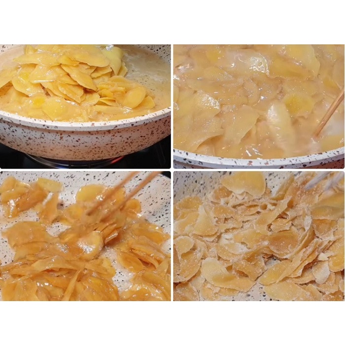 250gr Mứt gừng dẻo mật ong siêu ngon nhà làm an toàn ăn vặt tốt cho sức khỏe