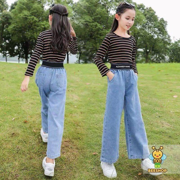 Quần bò jean cho bé gái size đại thời trang trẻ em BEESHOP D23007