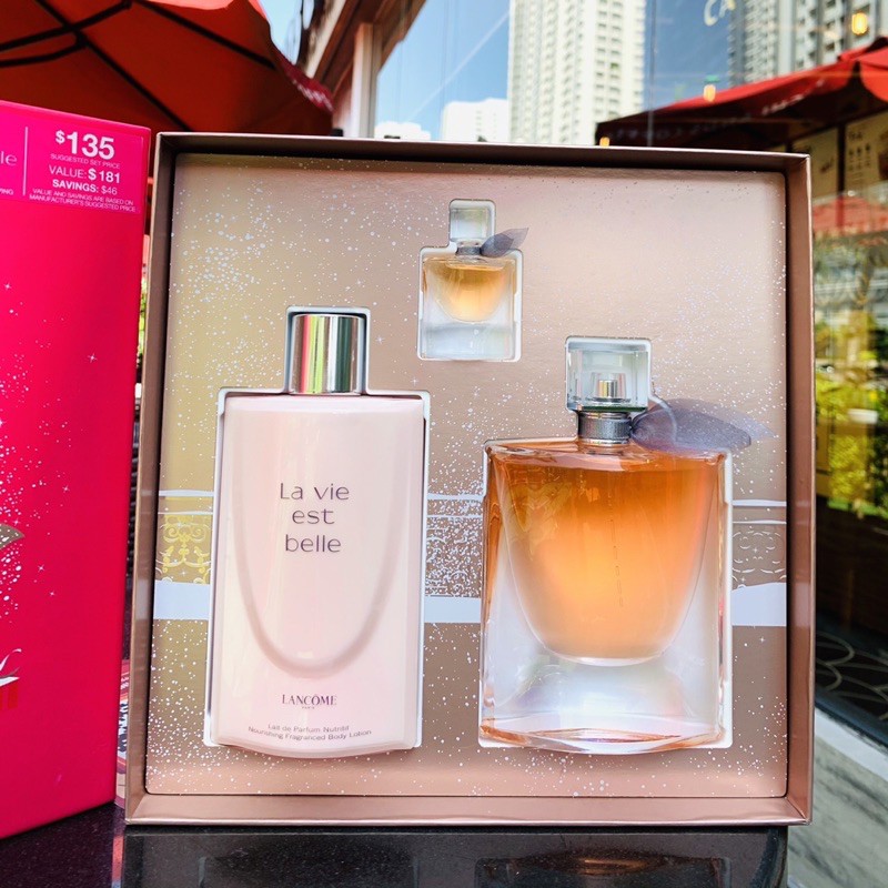 Set Nước hoa Nữ LANCOME La Vie Est Belle 100ml kèm dưỡng thể 200ml & nước hoa mini 4ml