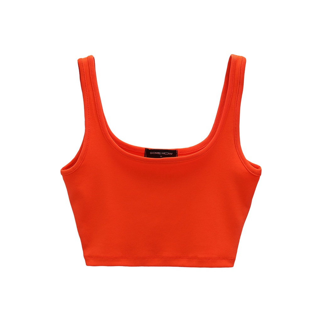 Áo Croptop Nữ Basic Sleeveless Bend, Chất Vải Borip Thun Thoải Mái, WC000121, SOMEHOW