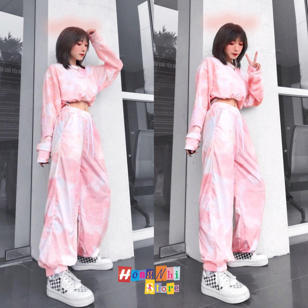Quần Jogger 3D Ulzzang Unisex Jogger Loang Màu Bo Lai - MM