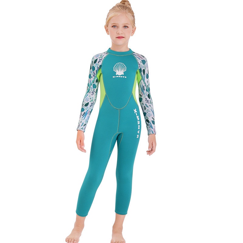 Bộ Đồ Bơi Liền Thân Dài Tay Dài Chăn Cho Bé Gái Từ 10kg Đến Size Baybyshark1