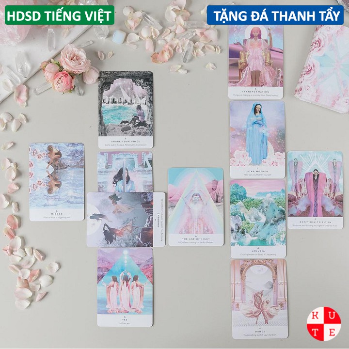 Bài Oracle Work Your Light Oracle 44 Lá Bài Tặng Hướng Dẫn Tiếng Việt Và Đá Thanh Tẩy C8