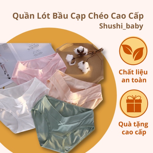 Quần Lót Bầu Cạp Chéo Vải Thông Hơi Kháng Khuẩn Đính Nơ Hàng Cao Cấp