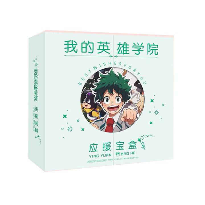 (80) Hộp quà tặng anime One Piece Đảo Hải Tặc viền tròn có poster postcard bookmark banner huy hiệu album ảnh