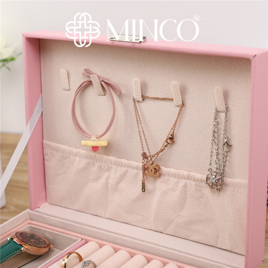 Hộp đựng trang sức Minco Accessories bọc da phụ kiện trang sức cao cấp H01