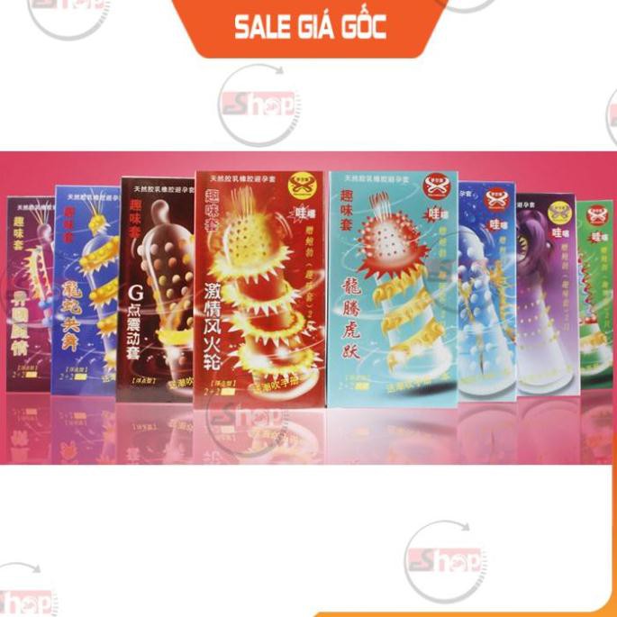 Bao Cao Su Gân Gai Lớn Kéo Dài Thời Gian SUPER GOLD Hộp 2Cái. Đem Cực Khoái Cho Cả 2.