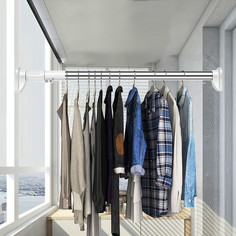Thép không gỉ Kính thiên văn có thể điều chỉnh Thanh treo quần áo Máy sấy quần áo Thanh căng bằng thép không gỉ Đường ray phòng tắm có thể được sử dụng cho 27,56-39,37 Trong không gian