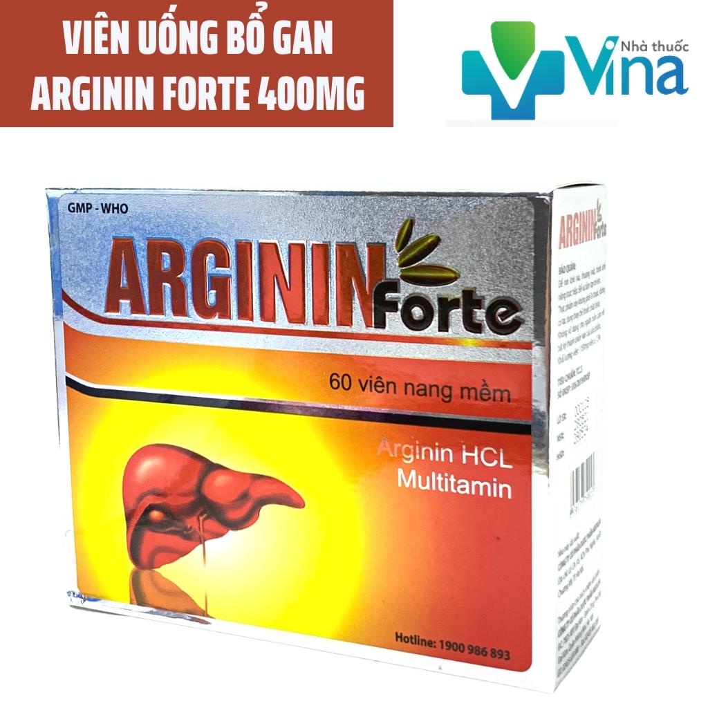 Viên Bổ Gan, Mát Gan, Giải Độc Arginin Forte MediUSA, Hộp 60 viên