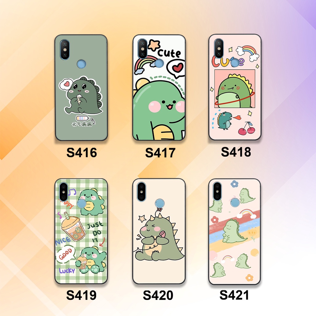 Ốp lưng Xiaomi Mi A2 - Mi A2 Lite in hình khủng long cute