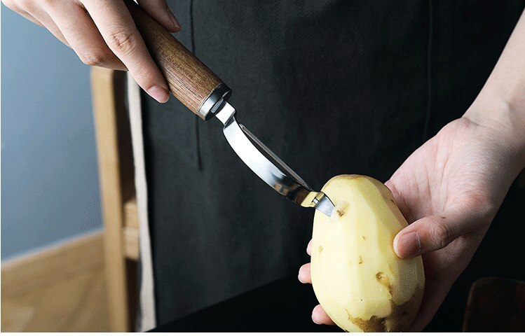 Đồ dùng nhà bếp hữu ích Bộ Dao gọt trái cây Máy bào khoai tây Máy bào rau củ Máy nghiền Máy xay gỗ Máy cắt cà rốt bằng thép không gỉ