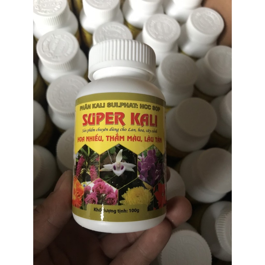 Phân bón Super Kali - Chuyên dùng cho các loại Hoa (Lọ 100gr)