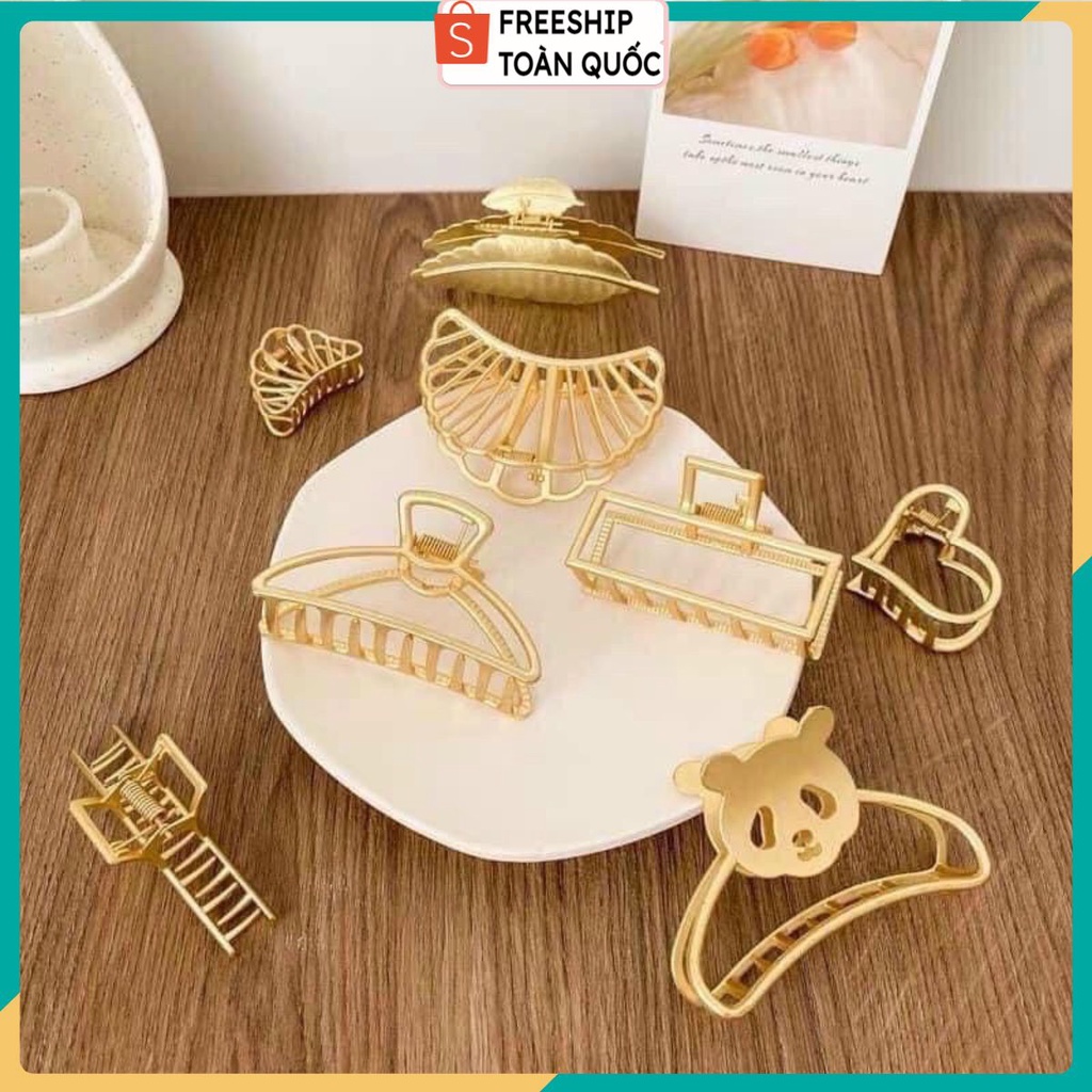 SET 8 KẸP TÓC ÁNH VÀNG HÀN QUỐC KẸP TO ĐẸP SIÊU BỀN . .