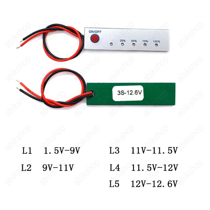 Mạch báo dung lượng pin li-ion 2S, 3S, 4S (8.4v - 12.6v - 16.8v)