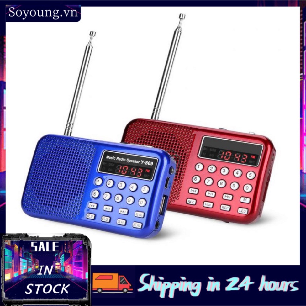 Máy radio nghe đài FM âm thanh nổi sống động có chức năng ghi âm