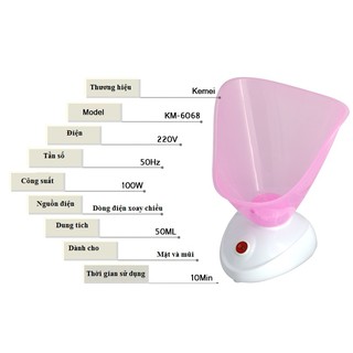 Máy xông hơi mặt Kemei 6068