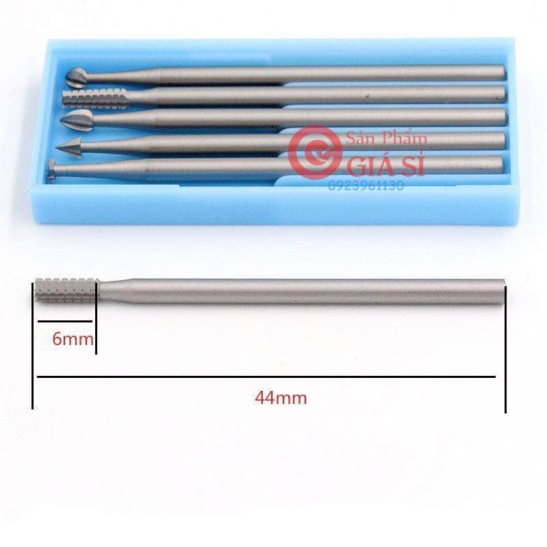 Bộ 6 dao khắc, mài Vonfram cao cấp- đường kính đầu 1.1mm ❤️freeship❤️