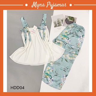 Bộ Hai Dây Quần Dài Lụa Ngọc Trai ( Ảnh Chụp Thật ), Chất Lụa Mềm, Mịn, Mát