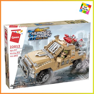 Bộ Đồ Chơi Lego Lắp Ráp Mô Hình Qman 22012 Xe Quân Sự Cơ Động 281 Chi Tiết Cho Trẻ Từ 6 Tuổi