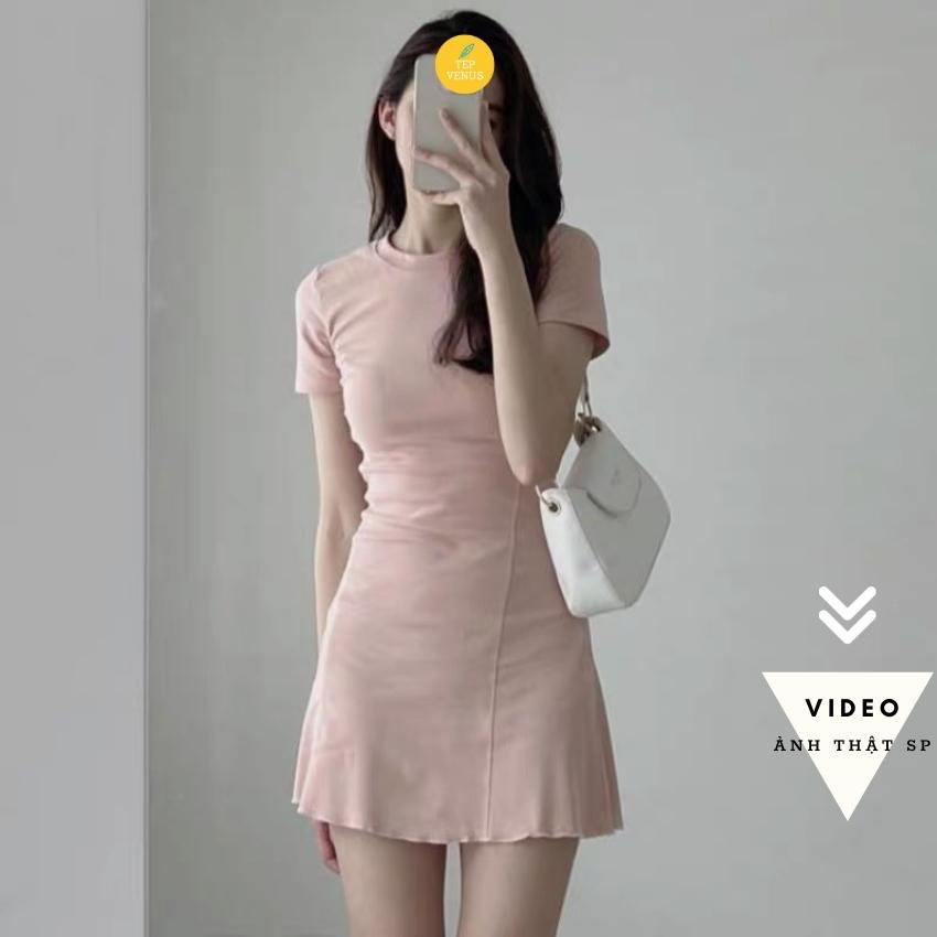 ✨BÁN SỈ✨ BIG SIZE - Đầm Thun Dáng Body - Xòe Nhẹ Tay Ngắn Đi Dự Tiệc Sang Chảnh