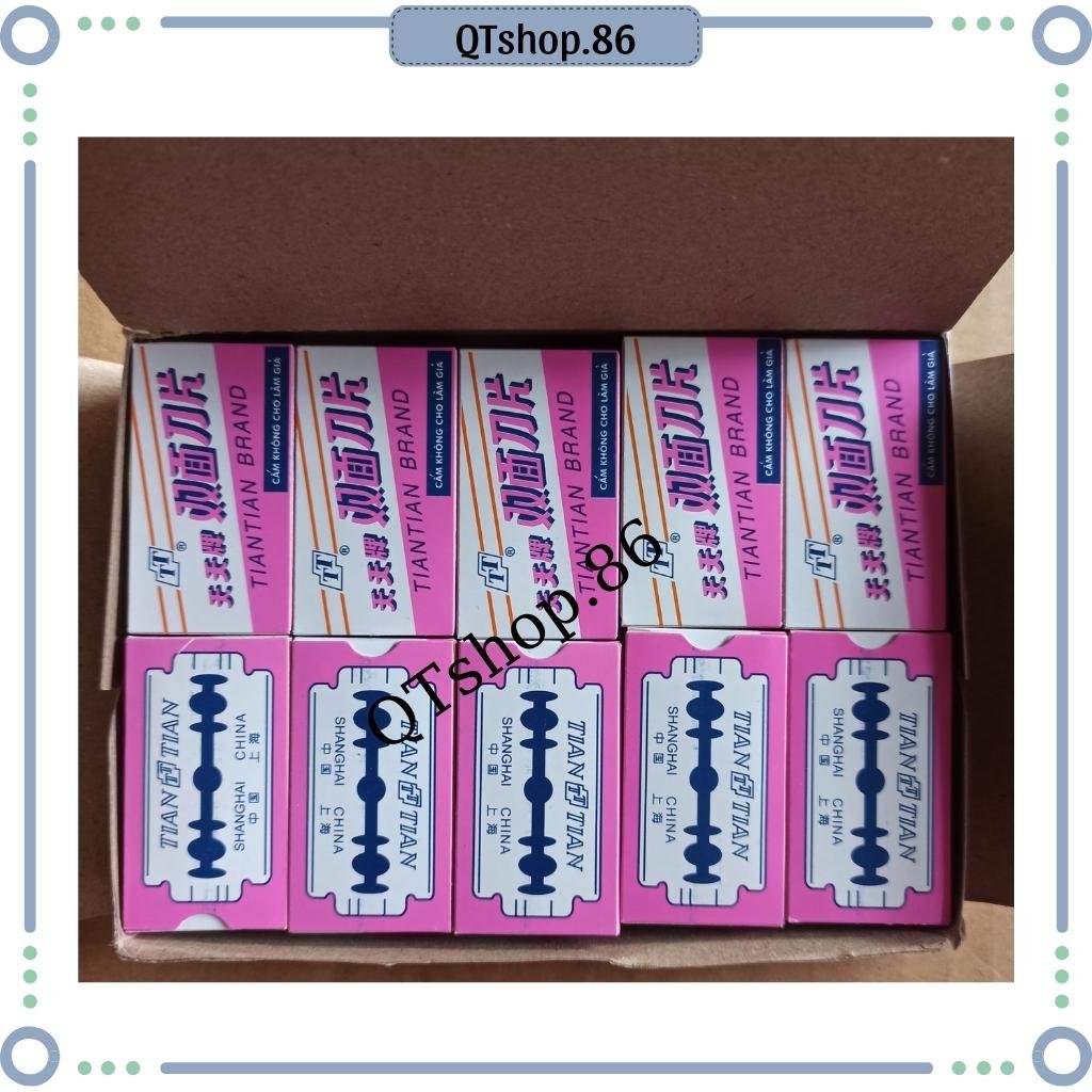 Hộp 10 lưỡi dao cạo râu thay thế sắc bén, không rỉ