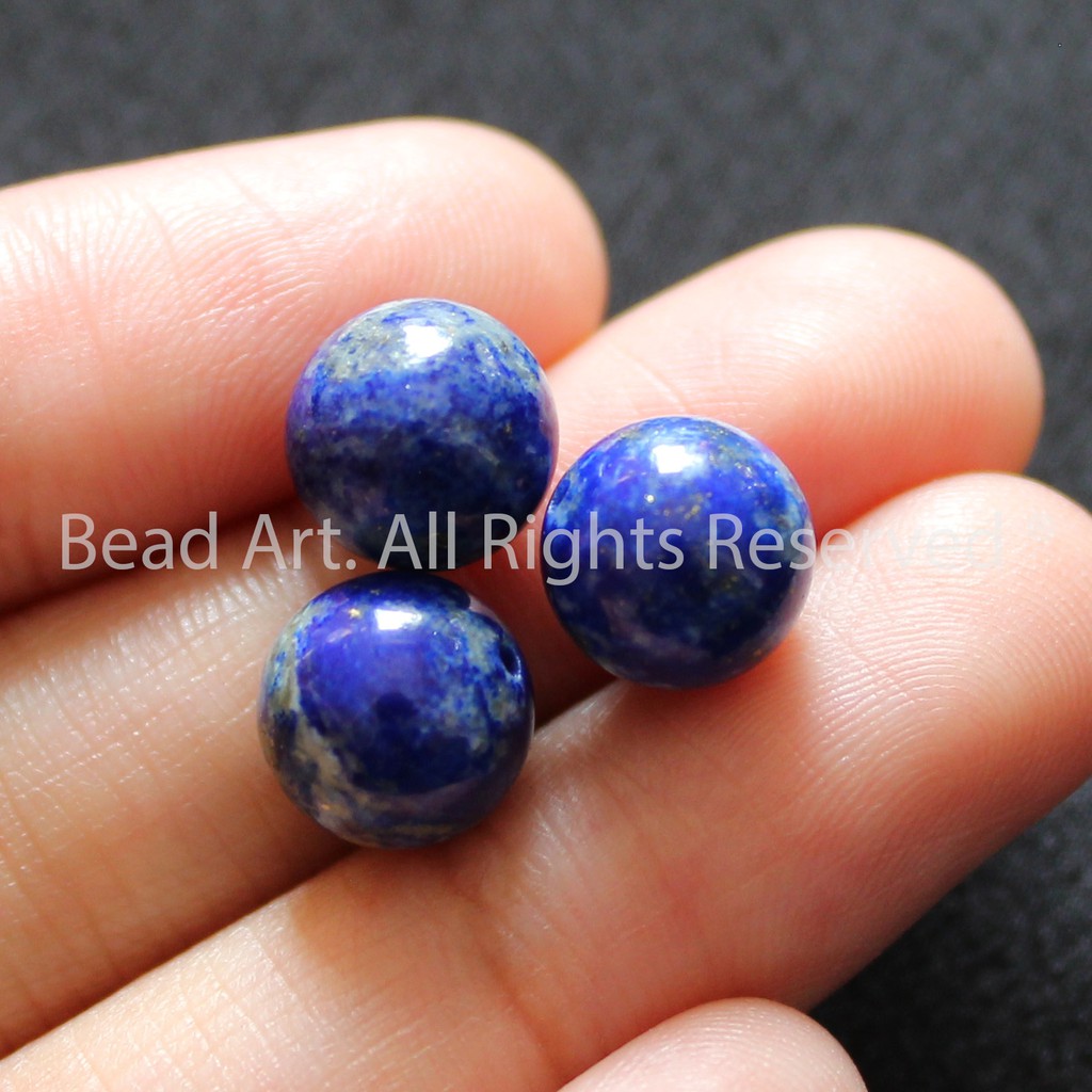 [1 Hạt] Lapis Lazuli Thiên Nhiên Xanh Dương 8mm, Mệnh Thuỷ, Mộc, Phối Vòng Tay Phong Thuỷ, Chuỗi Hạt S45 - Bead Art