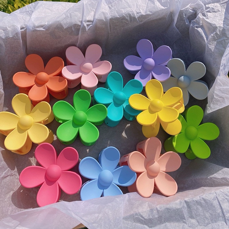 🌸Cặp tóc hình bông hoa mầu kẹo ngọt