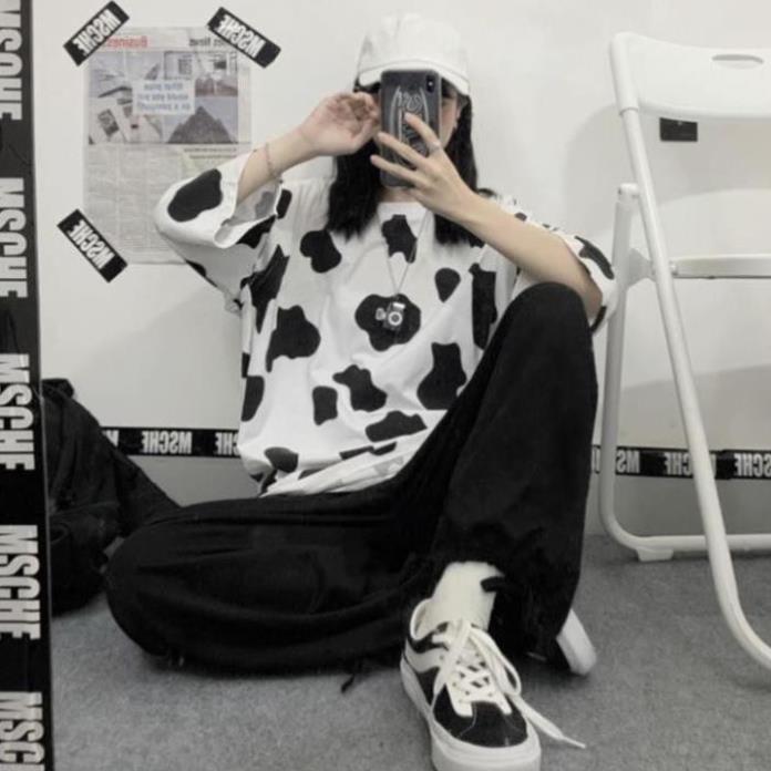 Áo thun bò sữa tay lỡ form rộng Unisex, áo bò sữa tay lỡ A244 | BigBuy360 - bigbuy360.vn