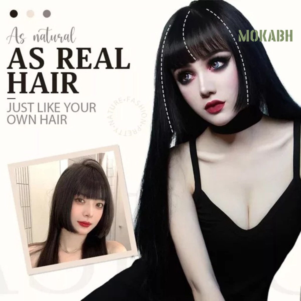 [Tóc Giả &amp; Phần Mở Rộng] Tóc Mái Ngang Phù Hợp Với Tự Nhiên Chịu Nhiệt Độ Cao Kiểu Công Chúa Hime