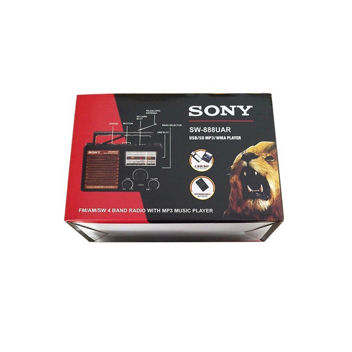 Đài Radio Sony Nhật Hàng Bãi Chuyên Dụng Ðọc Thẻ Nhớ, Usb Mp3 Sony Sw-888uar/ SW-999UAR Loa Ðài FM, Bắt Sóng Tốt.