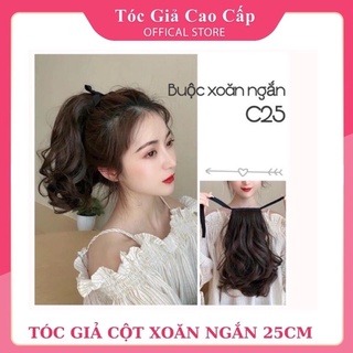 Tóc giả cột xoăn dợn ngắn 25cm ❇️freeship ❇️