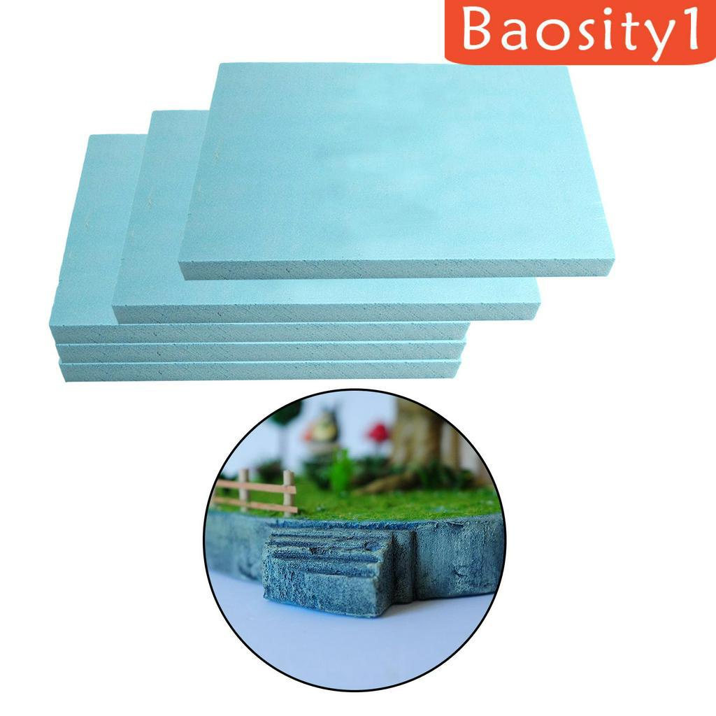5 Tấm xốp màu xanh 30cm x 20cm x 2cm dùng cho mô hình tự làm