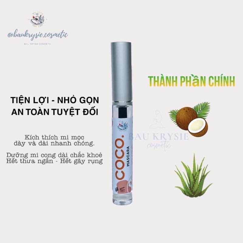 GELMICOCO - Dầu Dừa x Nha Đam dưỡng mi & chân mày BauKrysie🎁card + thiệp