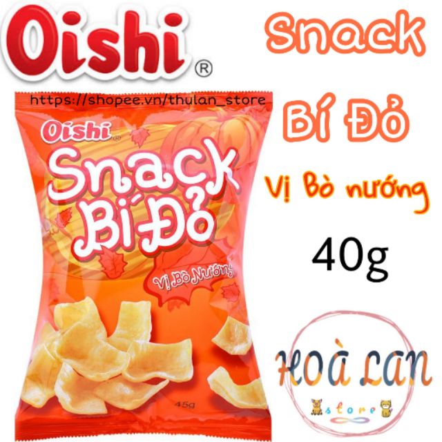 Snack bí đỏ vị bò nướng Oishi® gói 40g