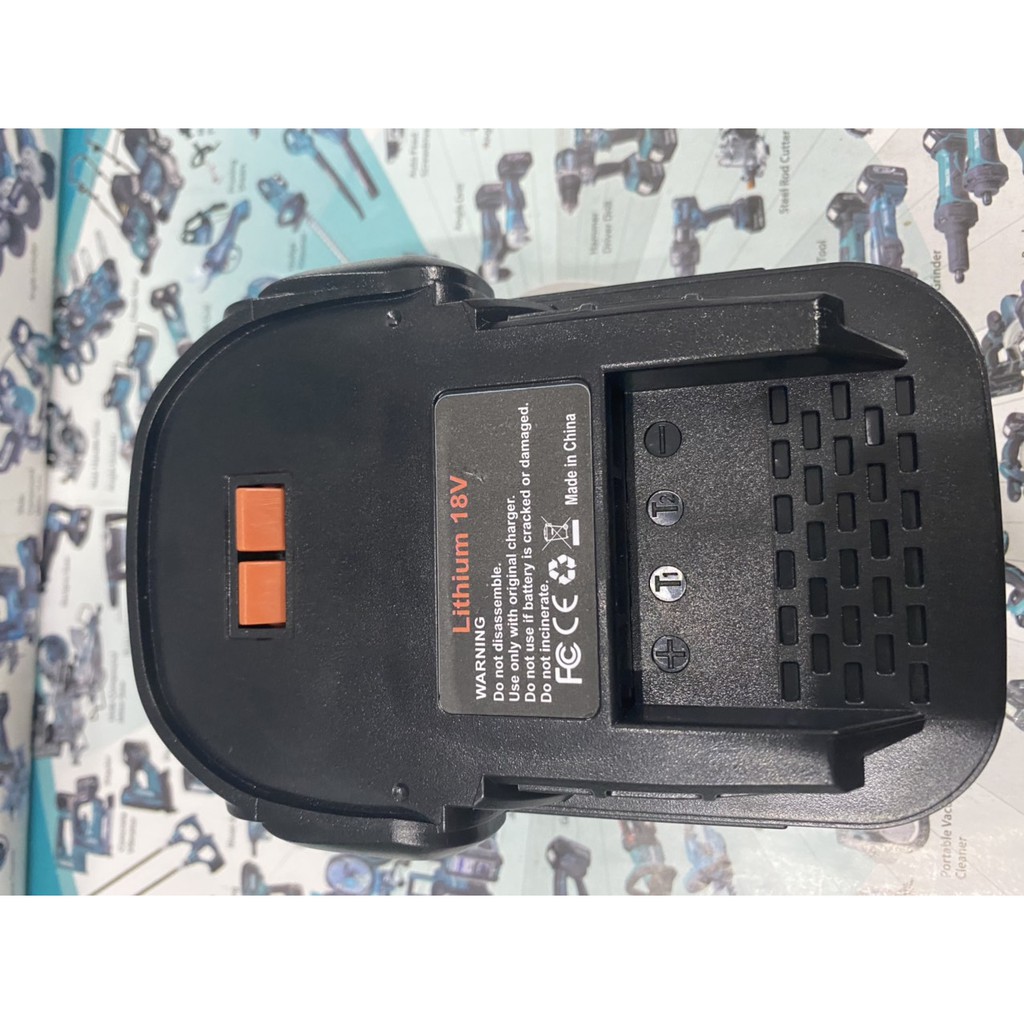 Vỏ mạch pin AEG - RidGid 18V 5.0Ah Li-ion, Led báo pin và nhận sạc zin. BN.