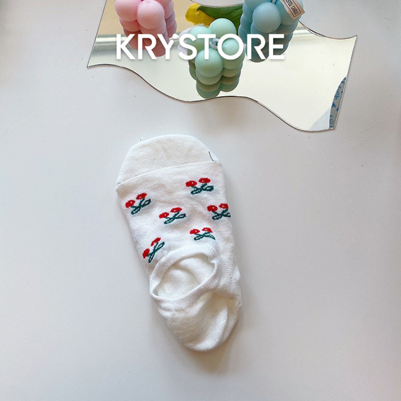 Tất lười nữ đẹp cute set hoa quả phong cách hàn quốc TL01
