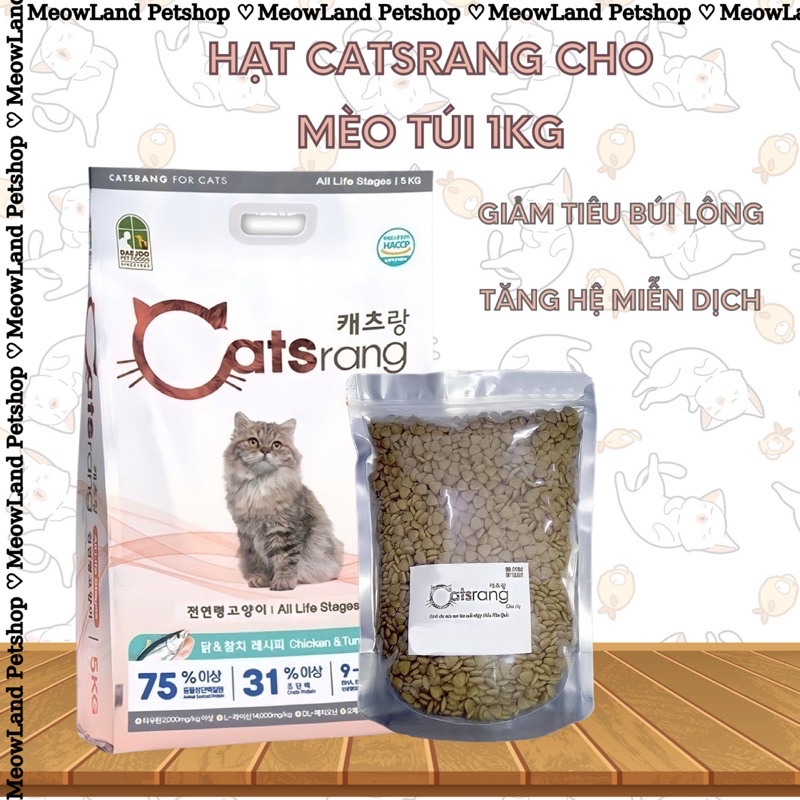 Thức Ăn Hạt Catsrang 1kg Cho Mèo Mọi Lứa Tuổi