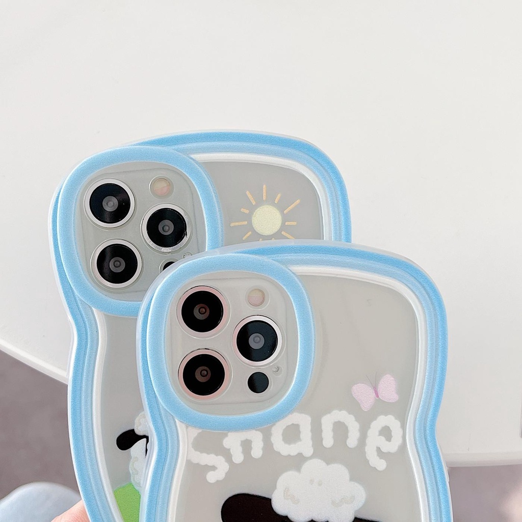 Ốp Điện Thoại Tpu Mềm Trong Suốt Chống Sốc Chống Rơi Họa Tiết Cừu Hoạt Hình Cho iPhone 11 12 13 pro max xr x xsmax