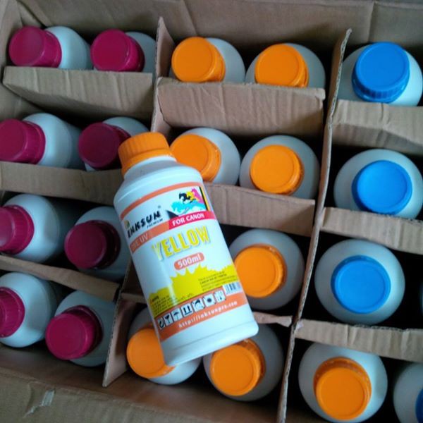 1 chai mực canon dye uv Màu Vàng 500ml INKSUN mới_giá đẹp_Vàng