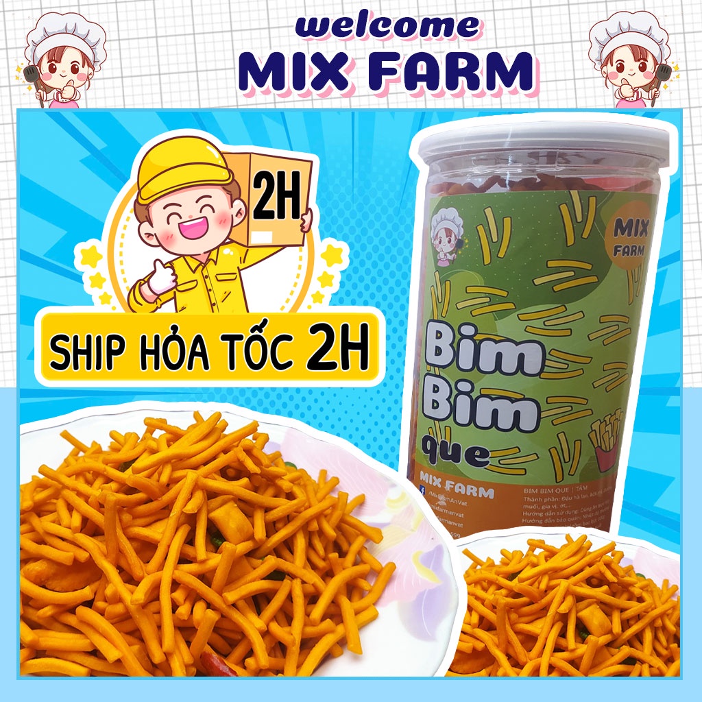 Bim bim que thái lan, bim bim tăm đậu hà lan 350g MixFarm đồ ăn vặt Combo quà bí mât đầy đủ hương vị thơm ngon giá hợp l