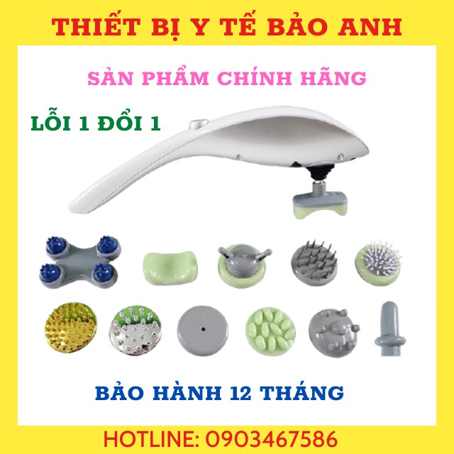 Máy Massage Toàn Thân 11 Đầu - Mát Xoa Cầm Tay 11 Chức Năng