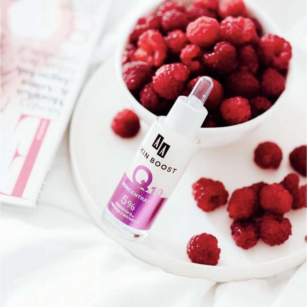 Serum trẻ hóa da và mờ nếp nhăn AA Skin Boost Q10 Concentrate của AA COSMETICS Ba Lan