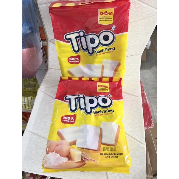 Bánh Trứng Tipo túi 220g Hữu Nghị