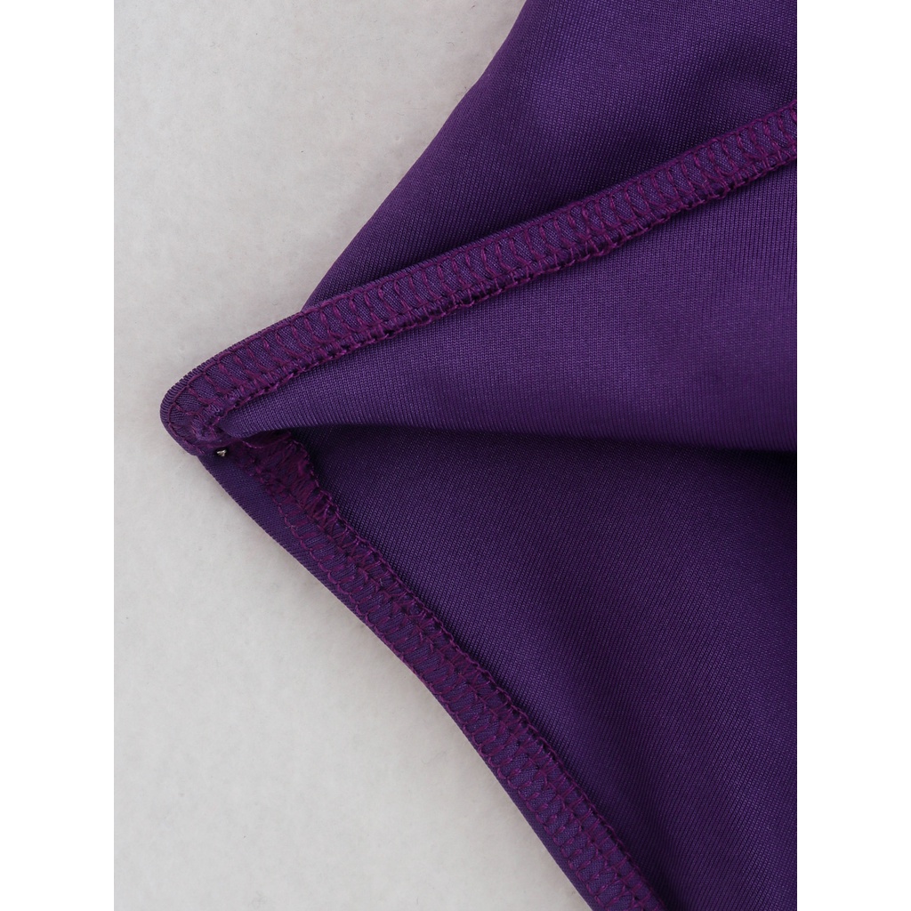 Bộ Đồ Bơi Một Mảnh Màu Nâu / Tím Thiết Kế Không Đối Xứng Dáng Ôm Thời Trang Quyế