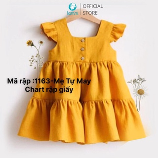 Rập Váy Cho Bé Gái K1163 (Rập Giấy May Đầm Trẻ Em)